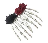 Garneck 2Pcs Skull Skeleton Hair Clips Halloween Party Accessories Non Slip Hairpins for Costume Random Color for Women to Stand Halloween Celebrations Random Color