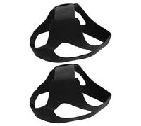 Garneck 2pcs Snoring Belt Soft Elastic Adjustable Jaw Strap for Sleeping Night Snoring Device Stop Aids Airflow Stabilization