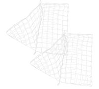 Garneck 2pcs Soccer Goal Replacement Net 1.8x1.2m White Polypropylene Fiber Easy Installation High Impact for Youth and Adults