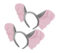 Garneck 2pcs Soft Elephant Ears Headbands for Adults Comfortable Animal Cosplay Kit for Halloween Christmas Birthday Carnival Shower Party Accessories