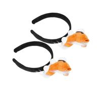 Garneck 2pcs Soft Horse Doll Headband Cartoon Animal Headdress for Comfortable Hair Hoop for Halloween Cosplay Parties Photo Booth Fun Amusement Park Accessory