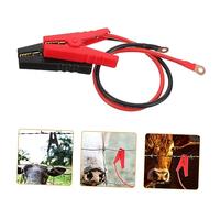 Garneck 2pcs Solar Powered Electric Fence Jump Leads with Pure Copper Clips and Mm² Wire for Farm Fence Connection and Livestock Protection