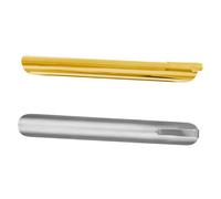 Garneck 2Pcs Stainless Steel Bread Dough Scrapers with Fixed Clamp Handle for Kitchen Table Crumb Cleaning Food Grade Spatulas for Restaurant and Home Use Gold and Silver