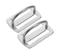 Garneck 2pcs Stainless Steel Diving Weight Belt Keeper D Ring Slider Buckle
