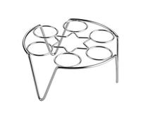 Garneck 2pcs Stainless Steel Egg Steaming Racks Food Grade Multifunctional Kitchen Gadget with High Short Feet for Hard Boiled Eggs Steamer Holder Cooling Pot Stand