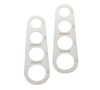 Garneck 2pcs Stainless Steel Pasta Measuring Tool for Portion Control Noodle Measure Ruler for Kitchen Cooking Wear-Resistant Spaghetti Gauge for Precise Cooking