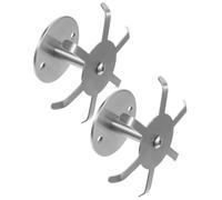 Garneck 2pcs Stainless Steel Rotating Kitchen Ware Hooks with Six Claw Design for Organizing Bags and Keys, 360 Degree Rotating Multi-Purpose Hangers for Glass and Bathroom Use