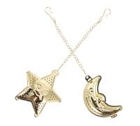 Garneck 2pcs Stainless Steel Tea Infusers with Chain Star and Moon Shape Loose Leaf Tea Strainers Fine Mesh Filter for Teapots Cups Mugs Easy to Clean Dishwasher Safe