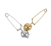 Garneck 2pcs Stainless Steel Tea Strainers for Loose Tea Fine Mesh Resistant Filter Accessories Brewing and Steeping