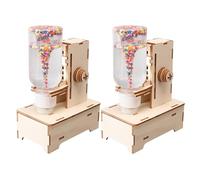 Garneck 2pcs Stem Tornado Maker Kit with Wood and Plastic Model DIY Physics Learning for Classroom and Homeschool Science Interactive Weather Experiment