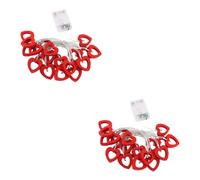 Garneck 2pcs String Love Shape Light String Wedding Fairy Light Heart Fairy Light Indoor Fairy Light Heart Lights Decor Fairy Light for Indoor Red Battery Led Wooden