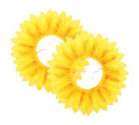 Garneck 2pcs Sunflower Headbands Lightweight Breathable Flower Headgear for Kindergarten Sports Events Encourages Active Participation Inner Diameter