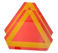 Garneck 2pcs Triangle Car Reflector Sign Engineer Grade Reflective Slow Moving Vehicle Safety Sign for Trucks Trailers and Rvs High Visibility for Enhanced Night Driving Safety