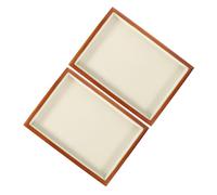 Garneck 2pcs Vintage Solid Wood Jewelry Tray Stackable Flat Organizer for Necklaces Rings Bracelets Lightweight Portable Display Trays with Charm Display Function for Personal Collection