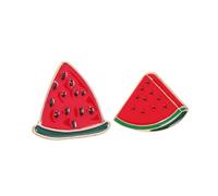 Garneck 2pcs Watermelon Brooch Fashionable Summer Alloy Lapel Pin Funny Fruit Pin Apparel for Women Scarves and Backpacks