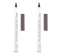 Garneck 2pcs Waterproof Eyebrow Pencil Set Microblading Effect, Chestnut Brown Liquid Eyebrow Pen for Precise Makeup and Natural Tattoo Look