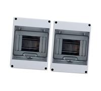 Garneck 2pcs Weatherproof Way Outdoor Distribution Protection Box with Transparent Window for Circuit Breaker Power Control Electrical Enclosure for Ev Charging Stations
