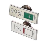 Garneck 2pcs Whimsical Brooch for Creative Humorous Electric Quantity Display Pins Portable Accessories to Spark Imagination and Share Joy for Boys