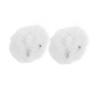 Garneck 2pcs White Fluffy Bunny Tail Soft Plush Pom Poms Animal Costume Accessories for Halloween Cosplay Party Dress Up