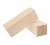 Garneck 2pcs Wood Craft Cubes Wooden Carving Blocks Pine Wood Beige Easy to Work for Sanding DIY Enthusiasts and Carvers Handmade Crafts