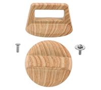 Garneck 2pcs Wood Grain Pot Lid Handle Anti-hot Pot Lid Handle Anti-scalding Knob Heat-Resistant Cover Knob Light Brown