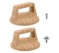 Garneck 2pcs Wood Grain Pot Lid Handle Pot Lid Heat-resistant Cover Anti-scalding Replacement Heat-resistant Knob Caps Light Brown