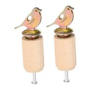 Garneck 2pcs Wooden Bird Whistle for Handcrafted Bird Call Flute with Realistic Sound for Outdoor Activities Engaging Nature Learning Experience