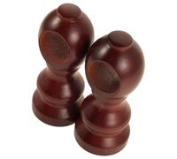 Garneck 2pcs Wooden Curtain Rod Brackets Closed Single Holder 28mm Diameter Wall-Mounted Support for Drapery Rods Bedroom Curtain Pole Holders