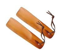 Garneck 2pcs Wooden Shoehorns Lightweight Ergonomic Shoe Lifters Smooth Surface Practical Shoehorn Tools for Elderly Men Women Portable Shoe Horn Sticks to Reduce Bending and Back