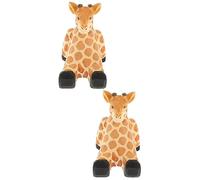 Garneck 2pcs Wooden Smart Phone Holder Lazy Arm Cellphone Rack Giraffe Phone Stand Multifunctional for Boys and Girls Families