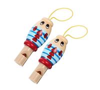 Garneck 2pcs Wooden Whistle Toys for Toddlers Educational Musical Instruments Safe Smooth Design for Early Learning Creative Play Fun Boy Girl Playthings