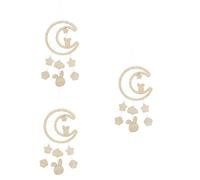 Garneck 3 Pcs Wind Chime Ornament Dream Catcher Decoraciones para Salas De Casa Home Décor Coloring Dreamcatcher Macrame Wall Hanging Nursery Ceiling Mobile Macrame Decor Wooden Brown