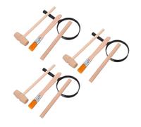Garneck 3 Sets Archaeological Digging for Wood Dinosaur Excavation Kit with Tools for Educational Fun Includes Hammers Brushes Magnifying Glass for Interactive Learning and Gem Discovery