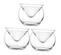 Garneck 3 Sets Triangular Glass Bowl Caviar Salad Container Bowls Decorative Cushions for Living Room Iced Dip Bowl Glass for Home Salad Cocktail Product Martini