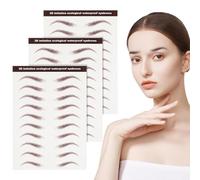 Garneck 3 Sheets Eco-friendly Waterproof Eyebrow Stickers for Eyebrow Grooming Temporary Brow Transfers Brown 3pcs