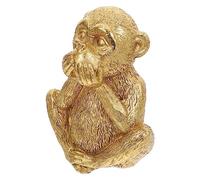 Garneck 3 Wise Monkey Statue See Hear Speak Nothing Evil Monkey Figure Resin Fengshui Monkey Decor Three Truths of Man Sculptures for Home Office Desktop