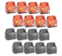 Garneck 30 Pcs Halloween Portable Paper Snack Containers Spider Web Black Ghost Orange Cake Boxes for Treats Muffins Cookies for Halloween Party Decorations
