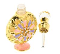 Garneck 30ml Golden Glass Anointing Oil Bottle Lightweight and Refillable Perfume Sample Bottle for Travel and Personal Use