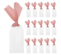 Garneck 30pcs Acrylic Blanks: Acrylic Wedding Reserved Table Signs - Blank Name Tags with Ribbon for Party Banquet and Event Decorations