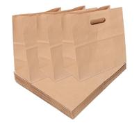 Garneck 30pcs Kraft Paper Bread Bags with Window for Bakery Snack Storage Food Packaging Bags for Cookies Candy Desserts and Homemade Bread and Fresh-keeping for Parties and Daily Use