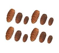 Garneck 30pcs Natural Pine Cone Christmas Decorations Real Pine Cones for DIY Holiday Ornaments Home and Desktop Festive Decor Accessories Random Color