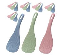 Garneck 30pcs Nonstick Rice Cooker Spoon Heat Resistant Lightweight Rice Paddle with Hanging Easy to Clean Kitchen Serving Utensils for Home Use in Nordic Pink Blue Green