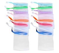 Garneck 30pcs Nylon Soap Bags with Easy Hanging and Exfoliating Features Soap Saver Pouch for Bath and Face Cleansing Random Color