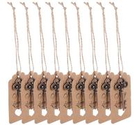 Garneck 30pcs Retro Bottle Openers with Tags and Jute Rope, Metal Keychain Wine and Beer Openers for Wedding Party Favors, Bridal Shower Decorations, Vintage Style Kitchen Bar Tool Random