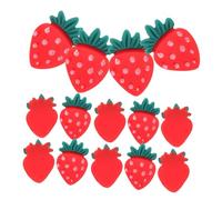 Garneck 30pcs Strawberry Cupcake Toppers Realistic Sweet Decorations for Birthday Summer Picnics Fruit Themed Events Safe Travel Friendly Party Supplies