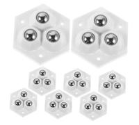 Garneck 32Pcs Heavy Duty Rolling Wheels Self-stick Casters with Three Ball Bearings Wear-resistant Quiet Furniture Sliders for Tv Stand Bookshelf Bedside Table Suitable for Hardwood Carpet