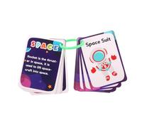 Garneck 34Pcs Space Learning Flash Cards for Outer Space Planet Educational Cards Cognitive Development for Early Childhood Enlightenment and Memory Improvement