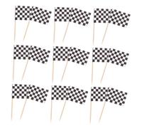 Garneck 360pcs Checkered Racing Flag Toothpicks Cake Flags for Cupcakes Desserts and Appetizers Paper and Picks for Race Car Birthday Party Decorations and Racing Theme Celebrations
