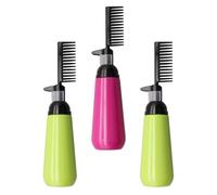Garneck 3Pcs 130Ml Hair Dye Applicator Comb Bottles Set Plastic Root Comb Dispenser for Salon Hair Coloring and Home Dyeing Tools Random Color