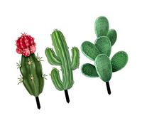 Garneck 3pcs Acrylic Cactus Garden Stake Decor Vibrant Outdoor Sign for Pathways Lawns and Patios Lifelike Ground Inserted Decor for Home and Garden